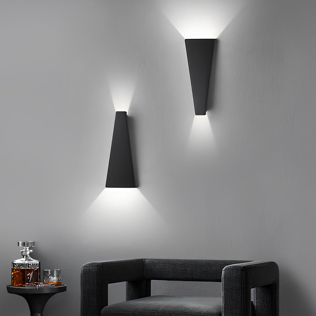Modern Nordic Waterproof LED Wall Sconce 10W Up and Down Interior Exterior Light Black White