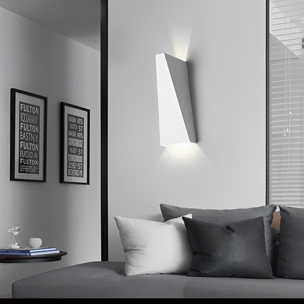 Modern Nordic Waterproof LED Wall Sconce 10W Up and Down Interior Exterior Light Black White