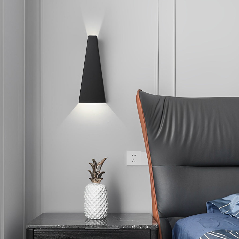 Modern Nordic Waterproof LED Wall Sconce 10W Up and Down Interior Exterior Light Black White