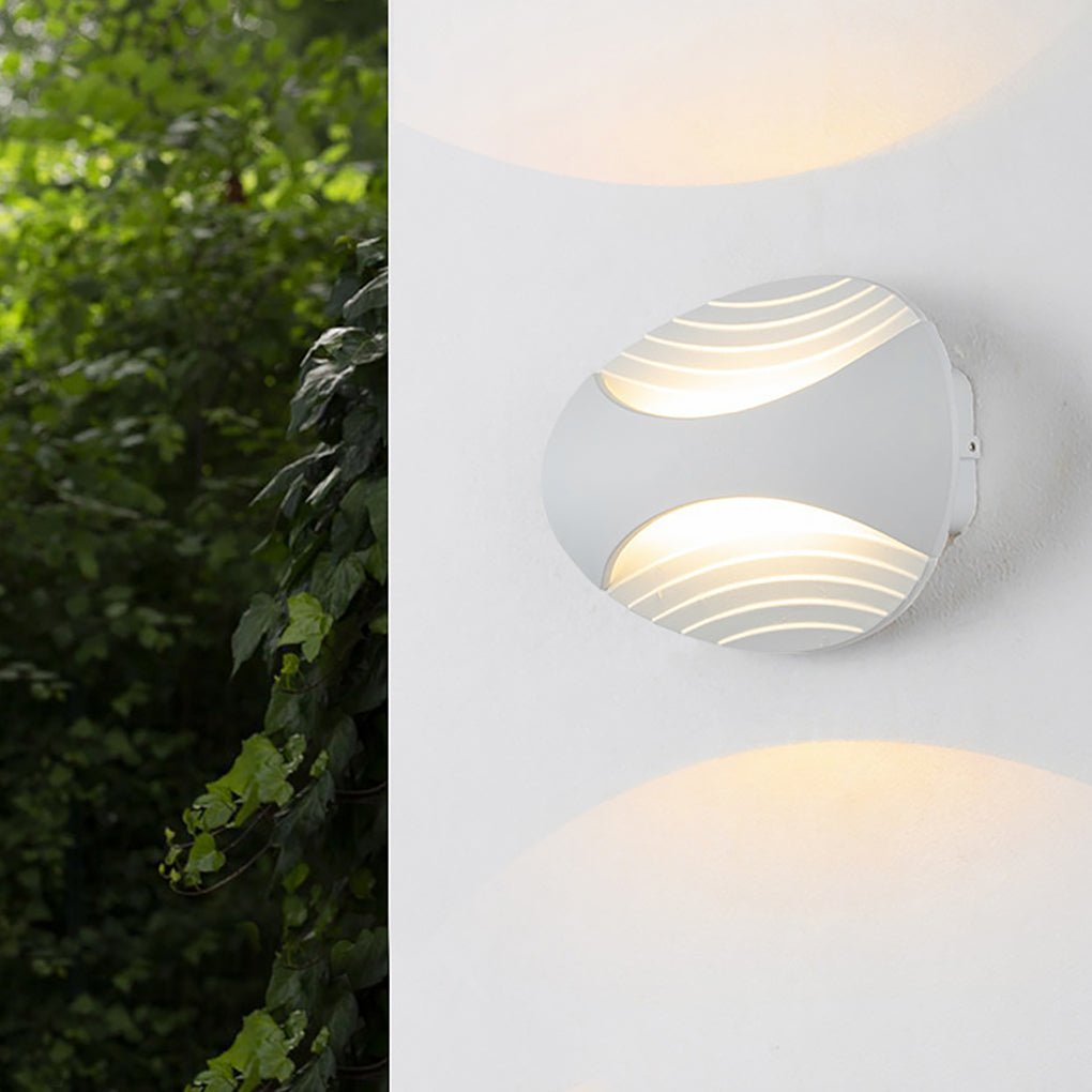 Modern Nordic Waterproof LED Wall Sconce Aluminum Outdoor Garden Minimalist Light