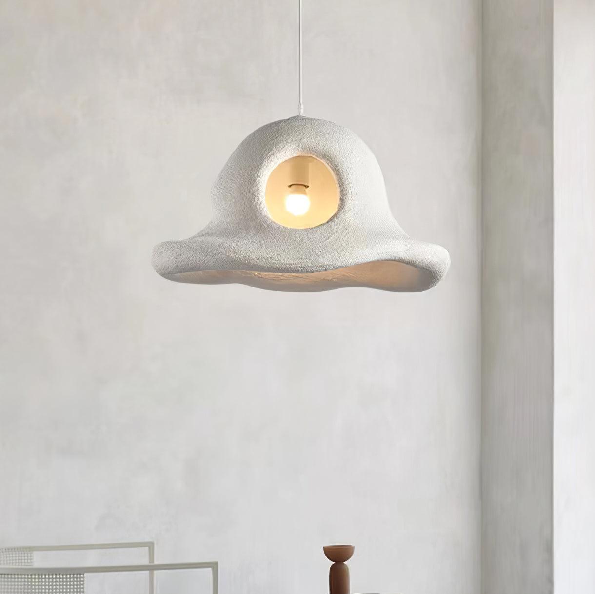 Modern Nordic Wide Brim Hat Ceiling Light Fixture Minimalist Hanging Pendant Lamp