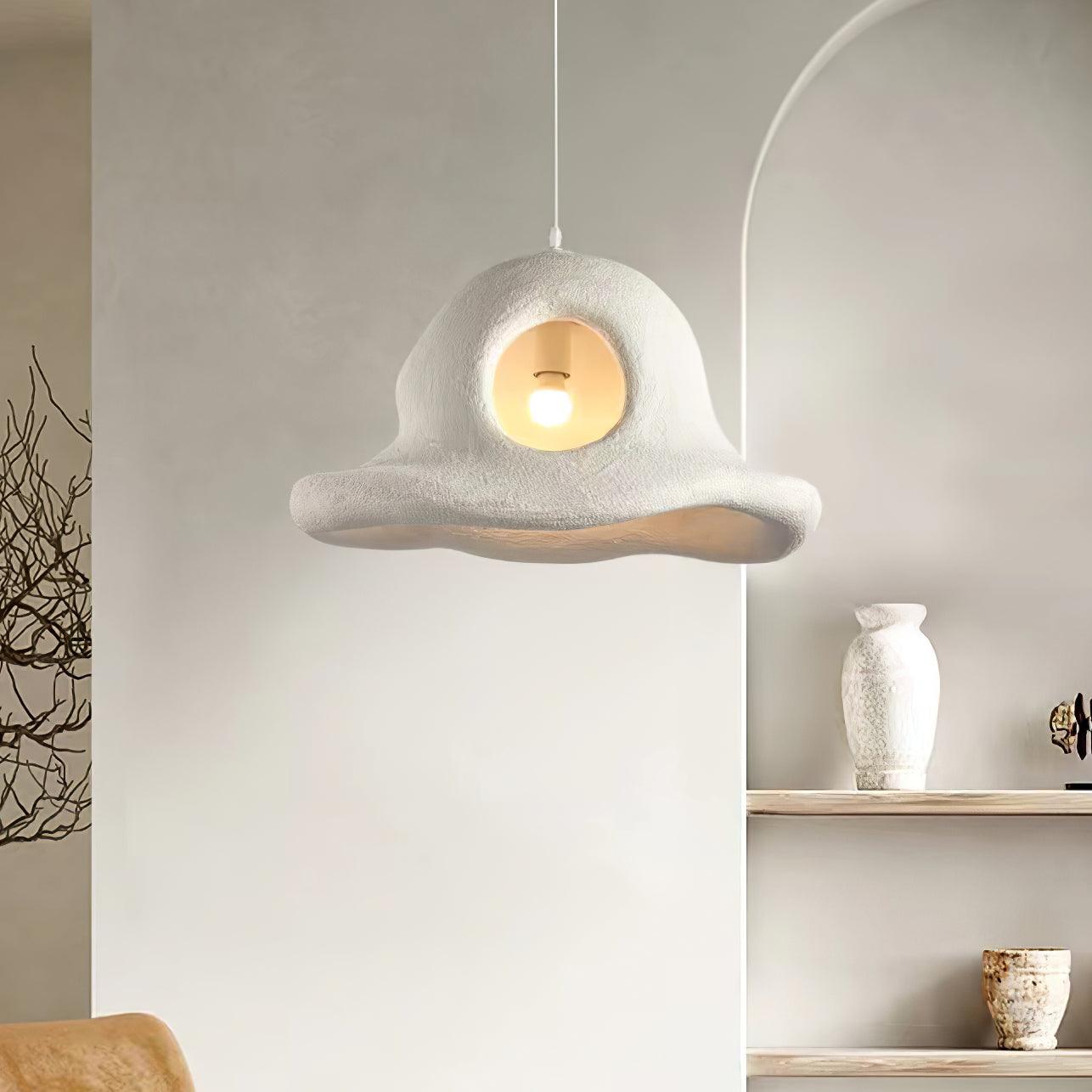 Modern Nordic Wide Brim Hat Ceiling Light Fixture Minimalist Hanging Pendant Lamp