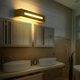 Modern Nordic Wood LED Wall Sconce Waterproof Bathroom Mirror Light for Bedroom and Living Room