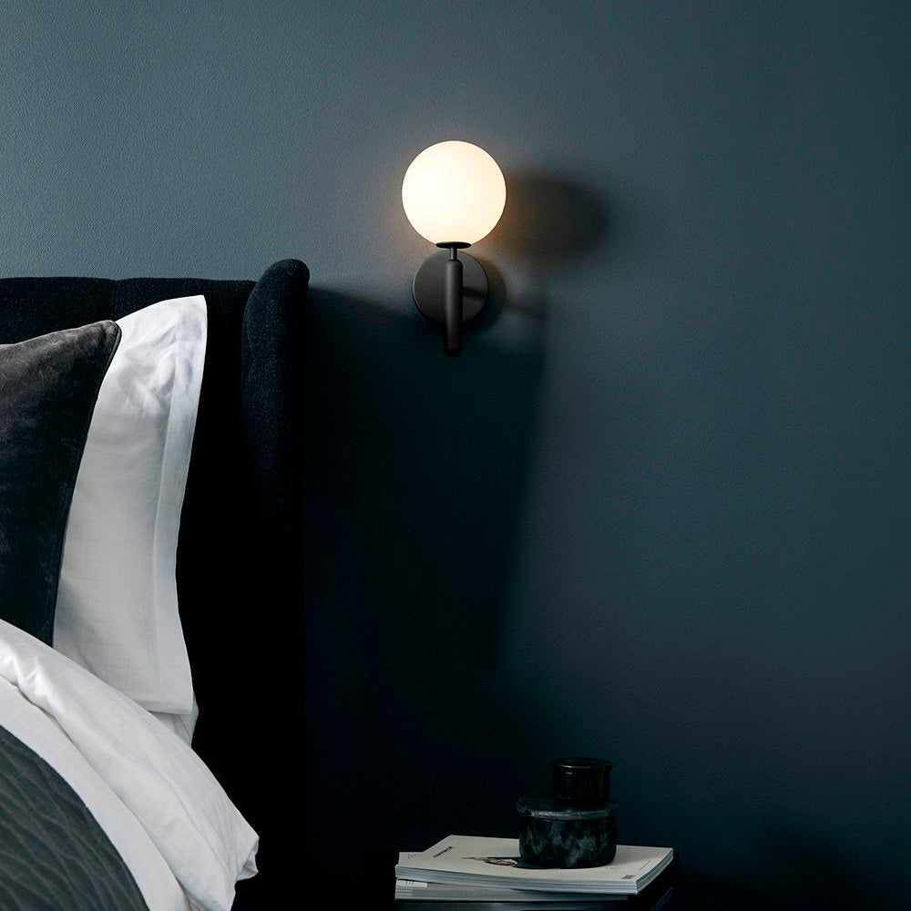 Modern Nordica Glass Bracket Wall Lamp Elegant Nordic Design Brass Indoor Sconce