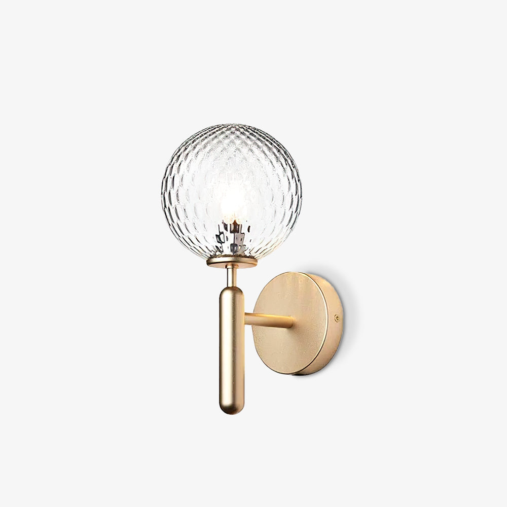 Modern Nordica Glass Bracket Wall Lamp Elegant Nordic Design Brass Indoor Sconce