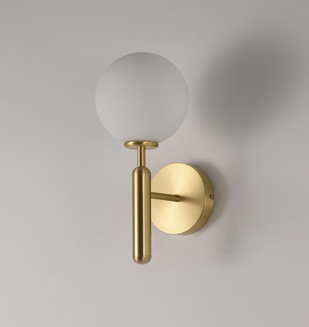 Modern Nordica Glass Bracket Wall Lamp Elegant Nordic Design Brass Indoor Sconce