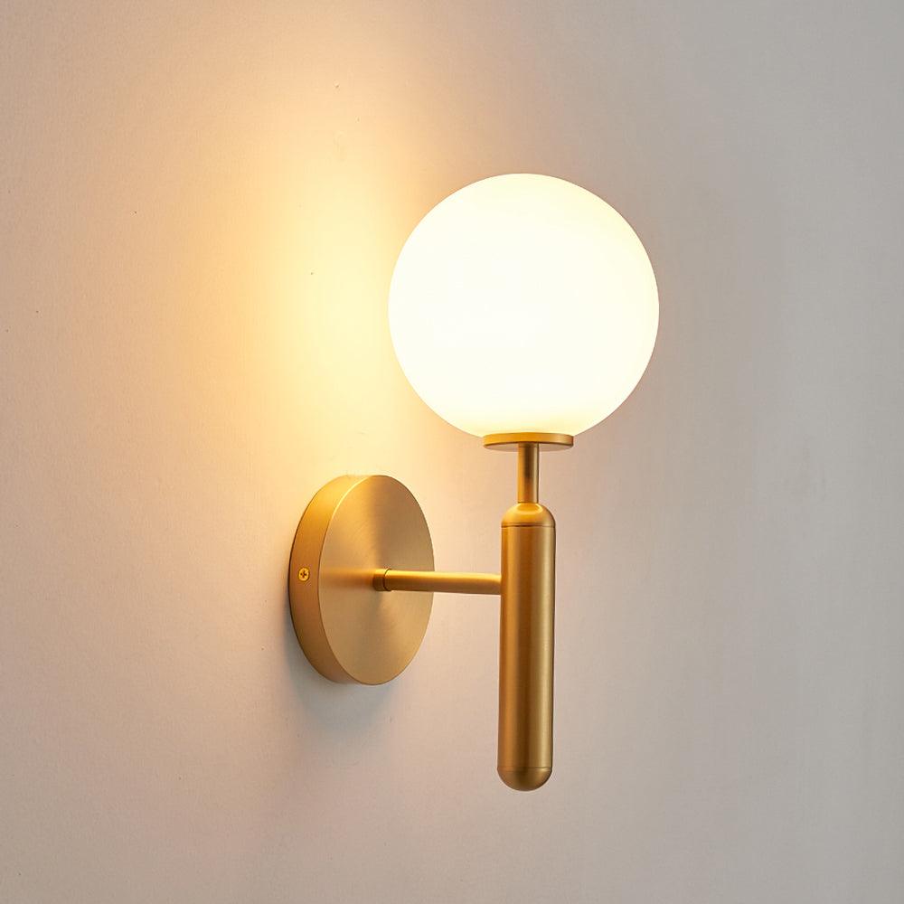 Modern Nordica Glass Bracket Wall Lamp Elegant Nordic Design Brass Indoor Sconce