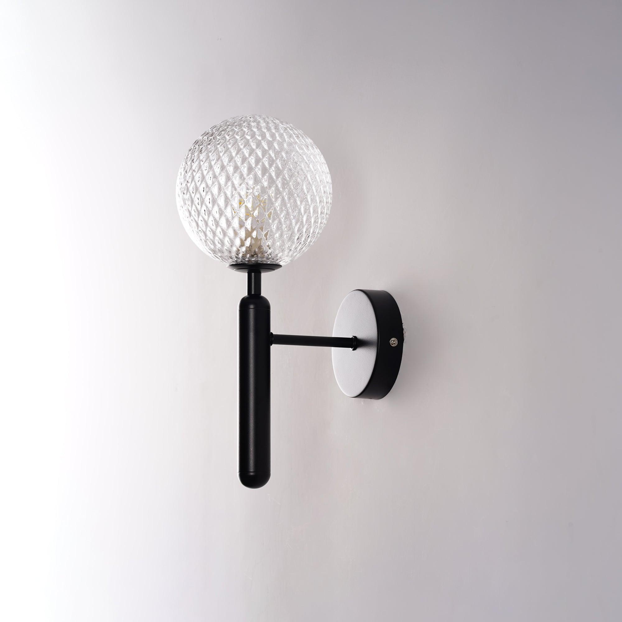 Modern Nordica Glass Bracket Wall Lamp Elegant Nordic Design Brass Indoor Sconce