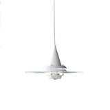 Modern Nova Glass Disc Pendant Light Chrome Industrial Ceiling Hanging Lamp