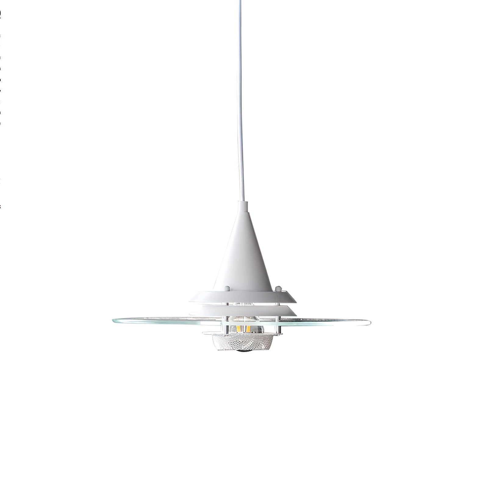 Modern Nova Glass Disc Pendant Light Chrome Industrial Ceiling Hanging Lamp