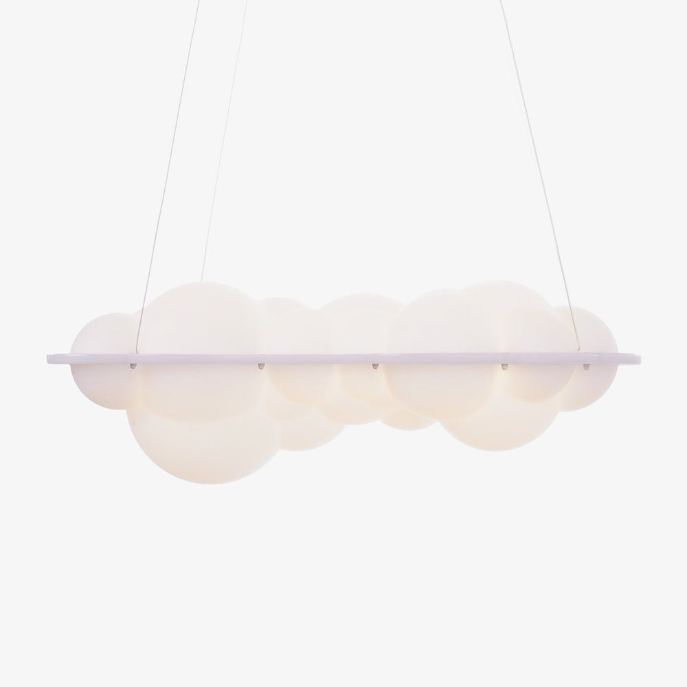 Modern Nuvola Cloud Shaped Pendant Light with White PE Shade for Minimalist Indoor Decor