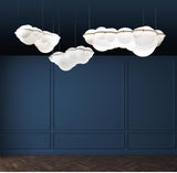 Modern Nuvola Cloud Shaped Pendant Light with White PE Shade for Minimalist Indoor Decor