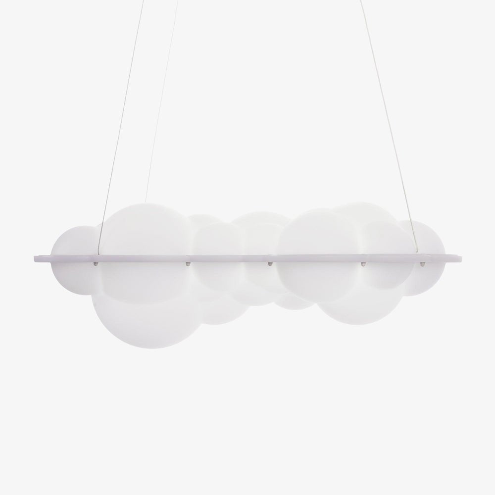 Modern Nuvola Cloud Shaped Pendant Light with White PE Shade for Minimalist Indoor Decor