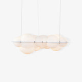 Modern Nuvola Cloud Shaped Pendant Light with White PE Shade for Minimalist Indoor Decor