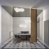Modern Nuvola Cloud Shaped Pendant Light with White PE Shade for Minimalist Indoor Decor