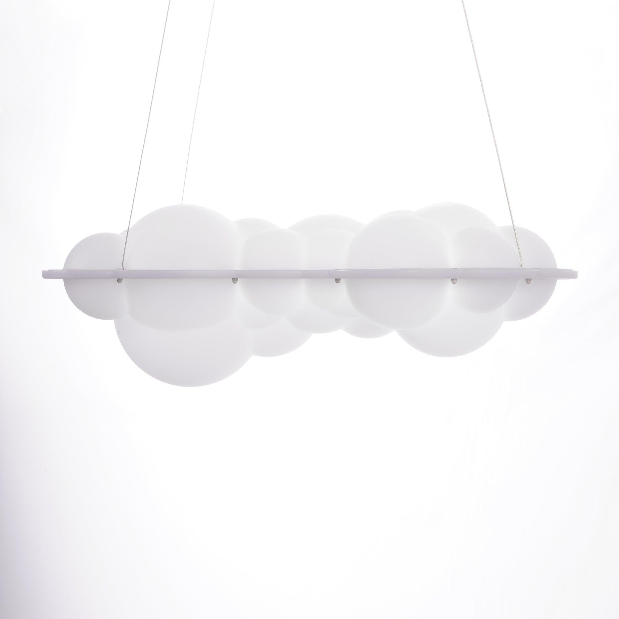 Modern Nuvola Cloud Shaped Pendant Light with White PE Shade for Minimalist Indoor Decor