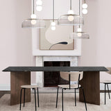 Modern Ohm Glass Globe Pendant Light Fixture with Integrated LED Hanging Ceiling Lamp