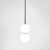 Modern Ohm Glass Globe Pendant Light Fixture with Integrated LED Hanging Ceiling Lamp