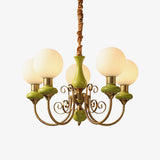 Modern Onyx Glass Pendant Light Metal Chandelier for Dining Room Living Space