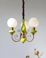 Modern Onyx Glass Pendant Light Metal Chandelier for Dining Room Living Space
