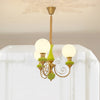 Modern Onyx Glass Pendant Light Metal Chandelier for Dining Room Living Space