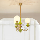 Modern Onyx Glass Pendant Light Metal Chandelier for Dining Room Living Space