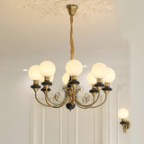 Modern Onyx Glass Pendant Light Metal Chandelier for Dining Room Living Space
