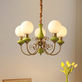Modern Onyx Glass Pendant Light Metal Chandelier for Dining Room Living Space
