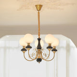 Modern Onyx Glass Pendant Light Metal Chandelier for Dining Room Living Space
