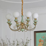 Modern Onyx Glass Pendant Light Metal Chandelier for Dining Room Living Space