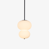 Modern Opal Glass Gourd Hanging LED Pendant Lamp for Dining and Living Rooms