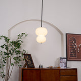 Modern Opal Glass Gourd Hanging LED Pendant Lamp for Dining and Living Rooms