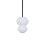 Modern Opal Glass Gourd Hanging LED Pendant Lamp for Dining and Living Rooms