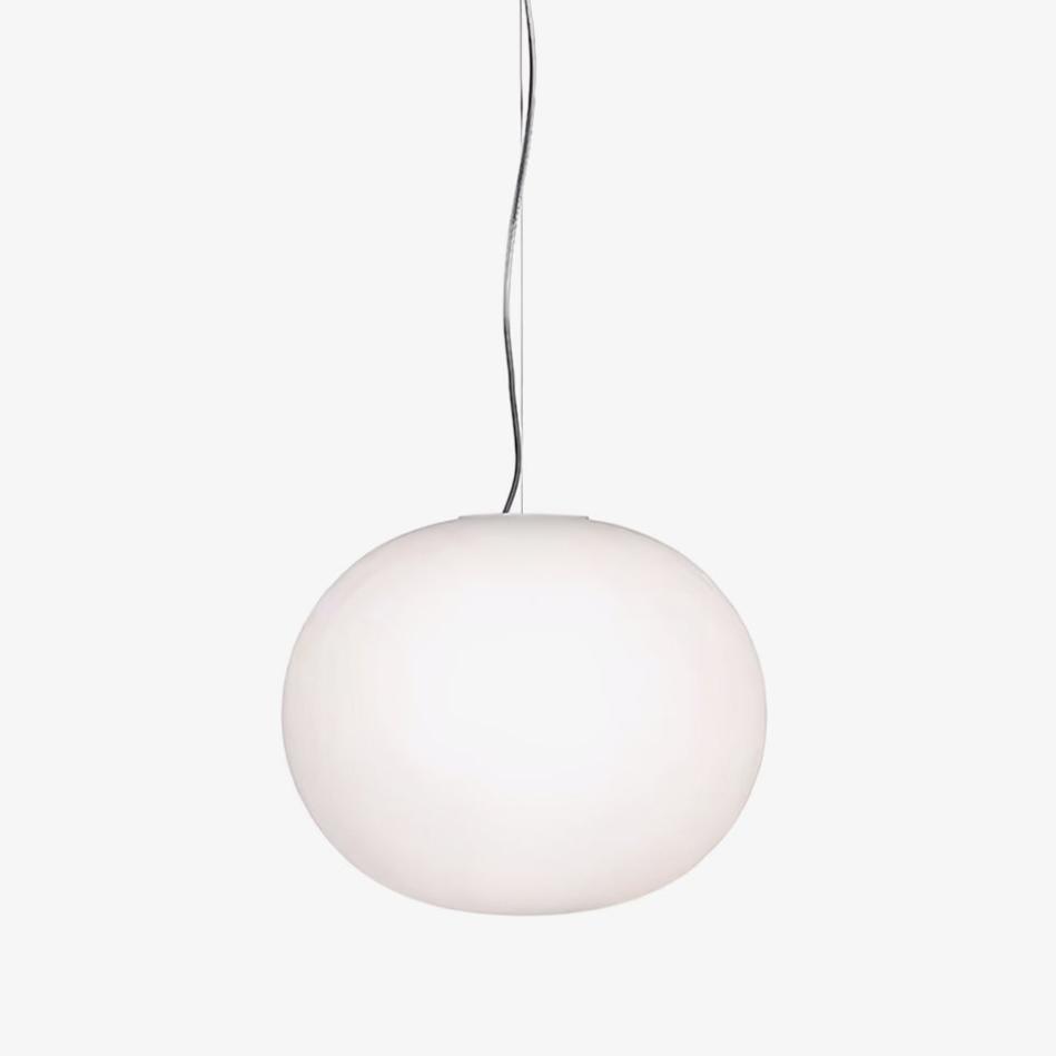 Modern Opal Glass Sphere Pendant Light Minimalist Frosted Globe Hanging Lamp