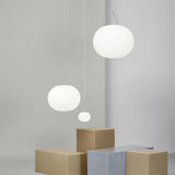 Modern Opal Glass Sphere Pendant Light Minimalist Frosted Globe Hanging Lamp