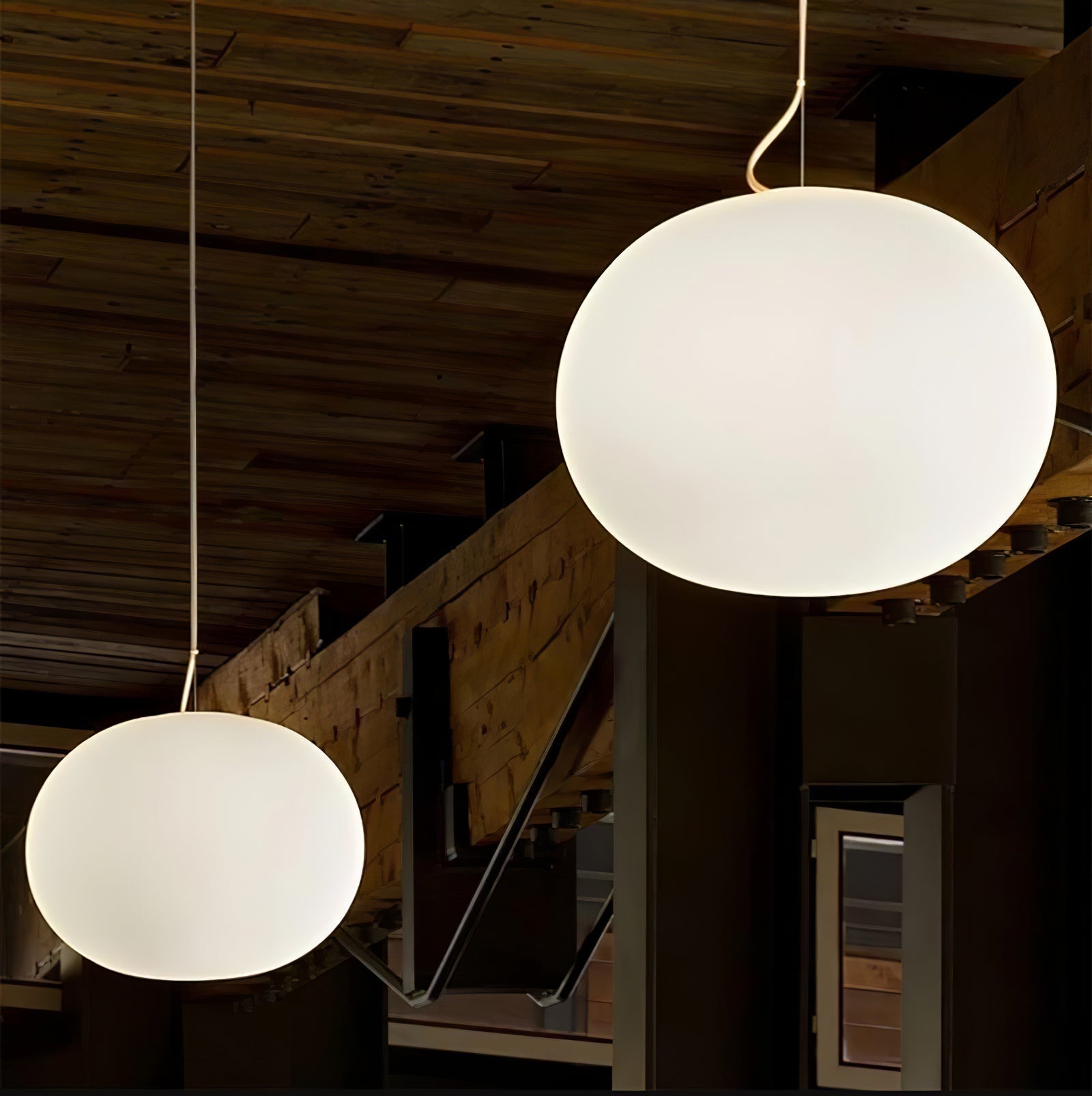 Modern Opal Glass Sphere Pendant Light Minimalist Frosted Globe Hanging Lamp