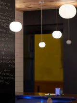 Modern Opal Glass Sphere Pendant Light Minimalist Frosted Globe Hanging Lamp
