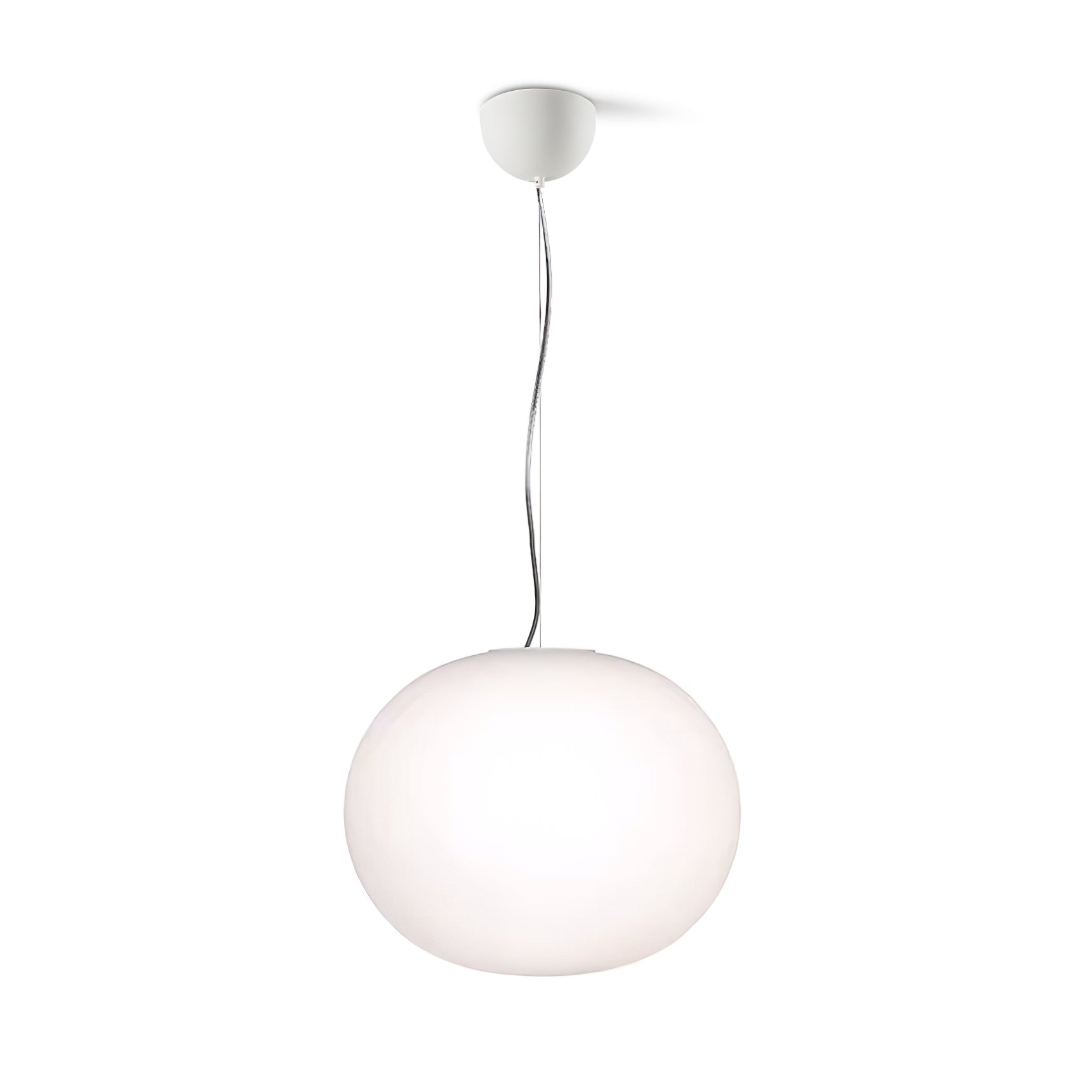 Modern Opal Glass Sphere Pendant Light Minimalist Frosted Globe Hanging Lamp