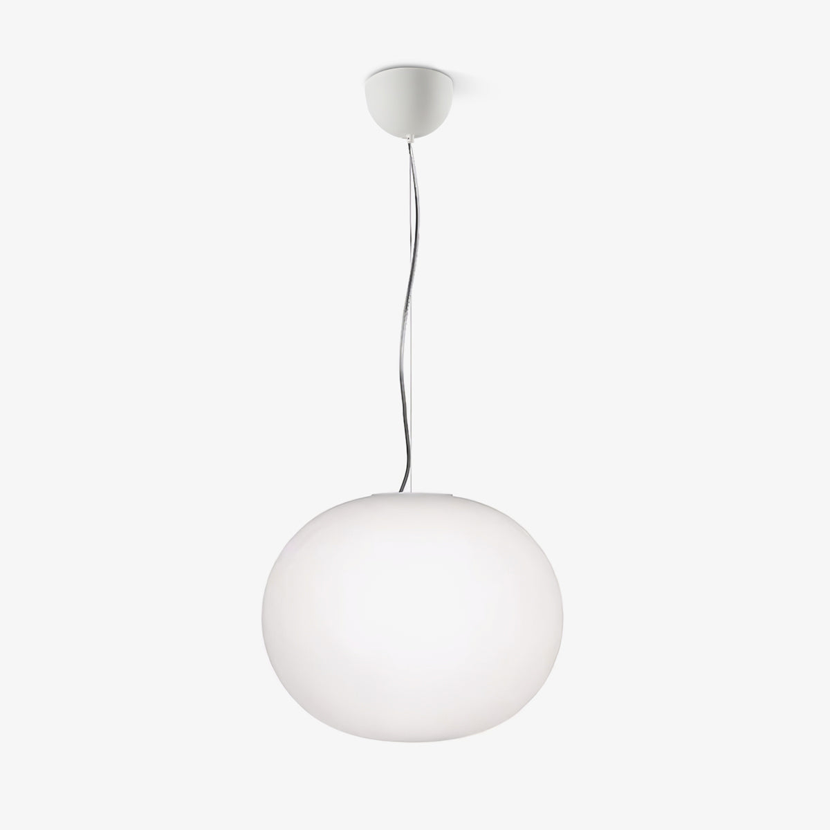 Modern Opal Glass Sphere Pendant Light Minimalist Frosted Globe Hanging Lamp