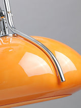 Modern Orange Plexiglass Quadrifoglio Pendant Light with Biomorphic Chrome Design