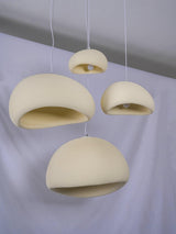 Modern Organic Cloud Chandelier with Rough Texture HDPE Shades and Adjustable Cables