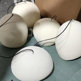 Modern Organic Cloud Chandelier with Rough Texture HDPE Shades and Adjustable Cables