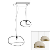 Modern Organic Cloud Chandelier with Rough Texture HDPE Shades and Adjustable Cables