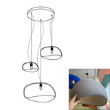 Modern Organic Cloud Chandelier with Rough Texture HDPE Shades and Adjustable Cables