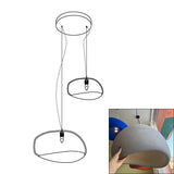 Modern Organic Cloud Chandelier with Rough Texture HDPE Shades and Adjustable Cables