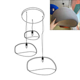 Modern Organic Cloud Chandelier with Rough Texture HDPE Shades and Adjustable Cables
