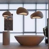 Modern Organic Cloud Chandelier with Rough Texture HDPE Shades and Adjustable Cables