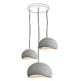 Modern Organic Cloud Chandelier with Rough Texture HDPE Shades and Adjustable Cables