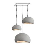 Modern Organic Cloud Chandelier with Rough Texture HDPE Shades and Adjustable Cables