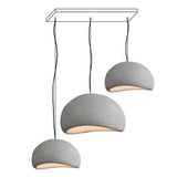 Modern Organic Cloud Chandelier with Rough Texture HDPE Shades and Adjustable Cables